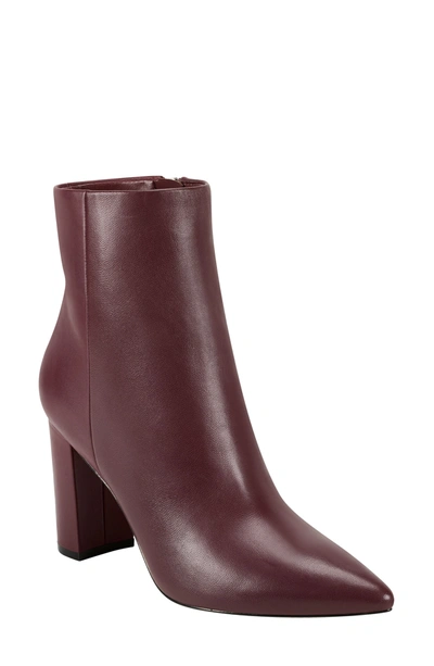 Marc Fisher Ltd Ulani Pointy Toe Bootie In Merlot Leather
