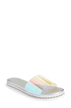 Karl Lagerfeld Billi Slide Sandal In Iridescent Lucite