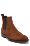 To Boot New York Weaver Leather Chelsea Boot In Moss Sienna