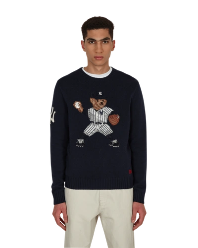 Polo Ralph Lauren Mlb Yankees Bear Jumper In Bear Navy