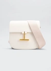 Tom Ford Tara Mini Grain Leather Crossbody Bag In Chalk