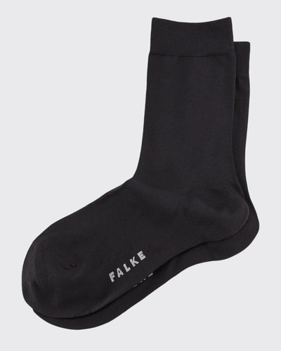Falke Cotton Touch Ankle Socks In Navy