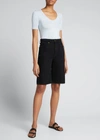 Majestic Soft Touch Short-sleeve V-neck Top In Marine
