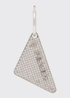 Prada Crystal Logo Symbole Left Earring In Silver