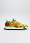 VALENTINO GARAVANI MULTICOLORED CROCHET RUNNER SNEAKERS,PROD168600090