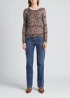 Valentino Lurex Jacquard Sweater In Multi