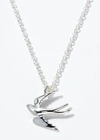 Ippolita Mini Pave Dove Pendant Necklace In Sterling Silver In Dia