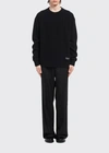 Prada Men's Oversized Wool-cashmere Sweater In Nero