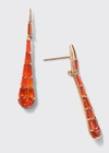 NAK ARMSTRONG LARGE RAINDROP EARRINGS WITH FIRE OPAL AND 20K RECYCLED ROSE GOLD,PROD170060271
