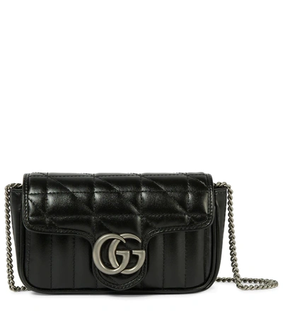 Gucci Gg Marmont Super Mini Bag In Black