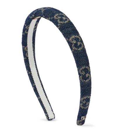 Gucci Blue Gg Supreme Denim Headband