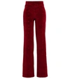 Rotate Birger Christensen Rotate Sunday 3 Briella Velvet Sweatpants In Cabernet