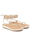 Ancient Greek Sandals Diakopes Ankle-wrap Comfort Sandals In Platinum