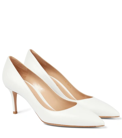 Gianvito Rossi 85mm Gianvito Leather Pumps In White