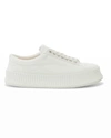 Jil Sander Chunky Sole Lace-up Sneakers In 138 Off White