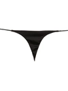 Fleur Du Mal Rose Luxe V String In 黑色