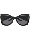 Balenciaga Void Butterfly-frame Sunglasses In Black