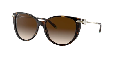 Tiffany & Co . Woman Sunglasses Tf4178f In Brown Gradient