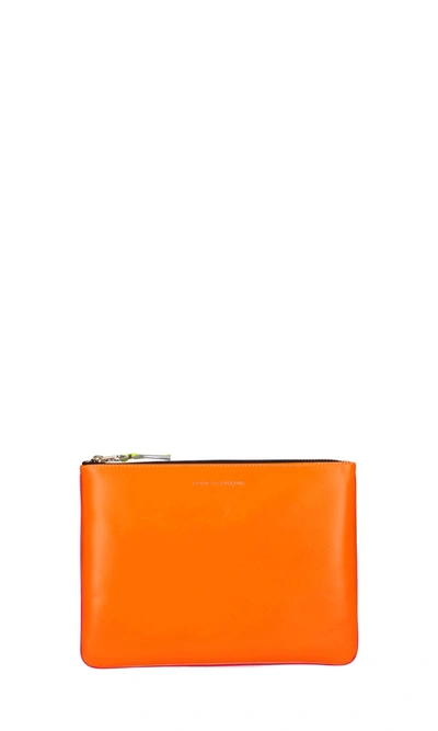 Comme Des Garçons Bicolor 'cdg Super Fluo'  Wallet In Orange