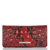 Brahmin Ady Croc Embossed Leather Wallet In Lipstick