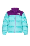 The North Face 1996 Retro Nuptse Down Jacket In Azzurro/viola