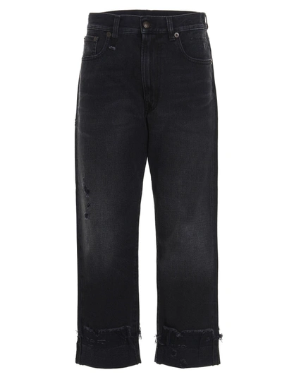 R13 Black Stretch Boyfriend Jeans In Jake Black