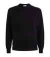 Sandro Mens Navy Blue Fine-knit Wool Jumper Xl