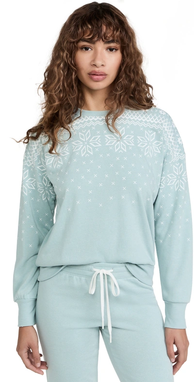 Pj Salvage Mountain Bound Snowflake Top In Ice Blue