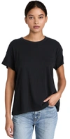 THE GREAT THE BOXY CREW TEE ALMOST BLACK,TGREA31009