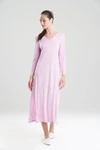 Natori Luxe Shangri-la Long Sleeve Lounger Top In Soft Lavender