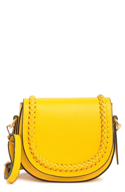 Markese Leather Crossbody Bag In Yellow