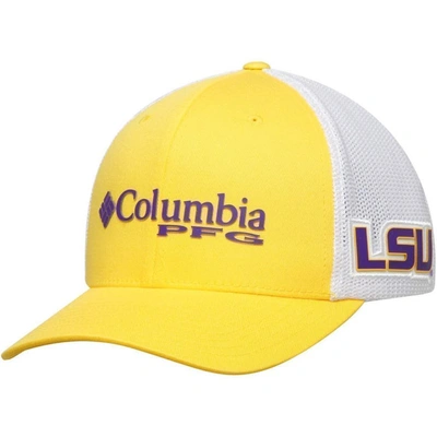 COLUMBIA COLUMBIA GOLD LSU TIGERS COLLEGIATE PFG FLEX HAT,1809851798
