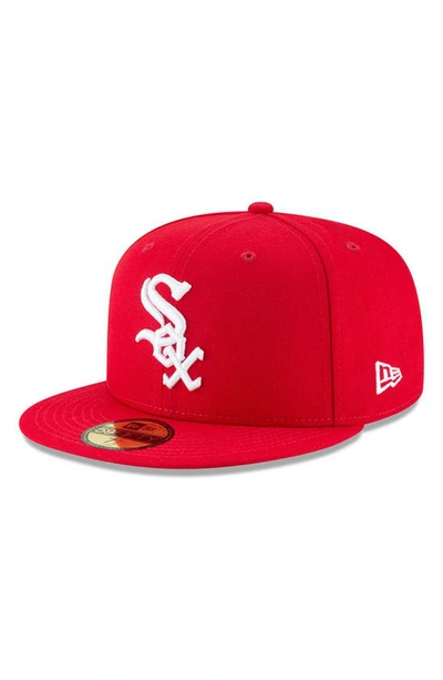 New Era Men's Red Buffalo Bills Omaha 59fifty Fitted Hat In Red/red