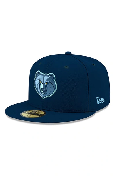 New Era Memphis Grizzlies Metal Mash Up 59fifty-fitted Cap In Navy