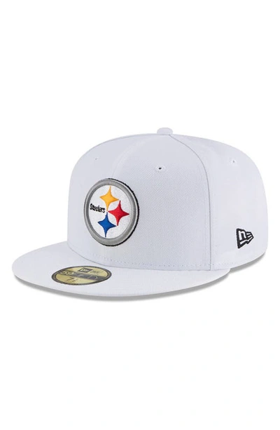 New Era Men's White Pittsburgh Steelers Omaha Low Profile 59fifty Fitted Hat