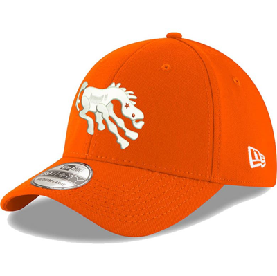 New Era Men's Orange Denver Broncos Team Classic Throwback 39thirty Flex Hat