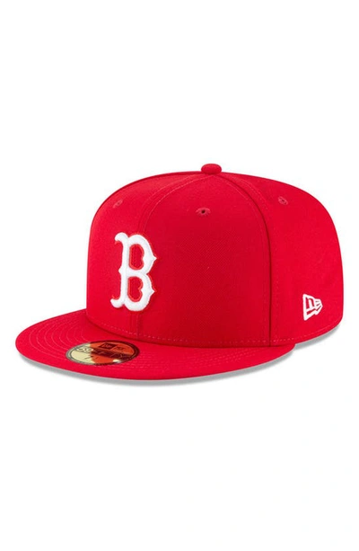 New Era Men's Red Boston Red Sox Fashion Color Basic 59fifty Fitted Hat