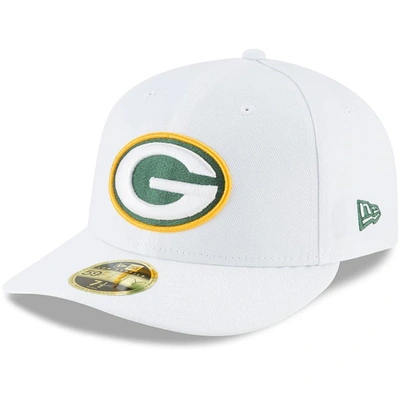 New Era Men's White Green Bay Packers Omaha Low Profile 59fifty Fitted Hat