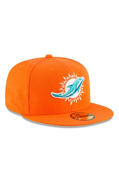 New Era Men's Orange Miami Dolphins Omaha 59fifty Hat