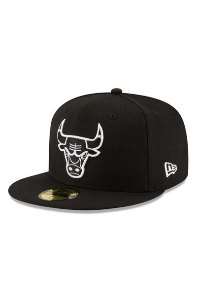 New Era Chicago Bulls Black White 59fifty Cap