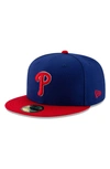 New Era Men's Royal, Red Philadelphia Phillies Alternate Authentic Collection On-field 59fifty Fitted Hat In Royal