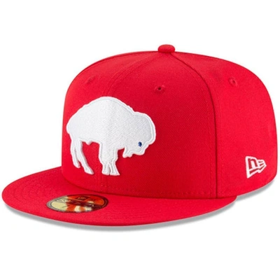 New Era Red Buffalo Bills Omaha Throwback 59fifty Fitted Hat