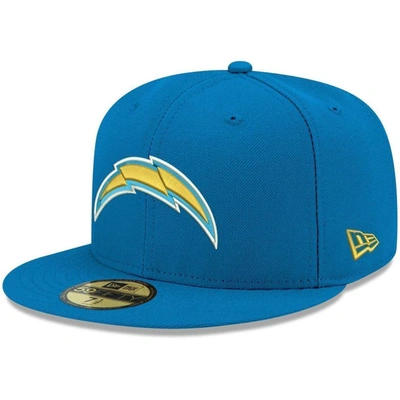 NEW ERA NEW ERA POWDER BLUE LOS ANGELES CHARGERS TEAM BASIC 59FIFTY FITTED HAT,12494513