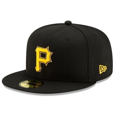 New Era Men's Black Pittsburgh Pirates Alternate 2 Authentic Collection On-field 59fifty Fitted Hat