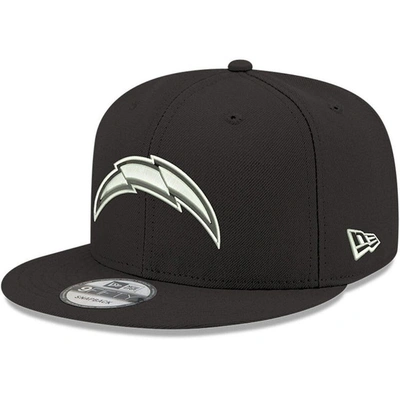 New Era Men's Black Los Angeles Chargers B-dub 9fifty Adjustable Snapback Hat