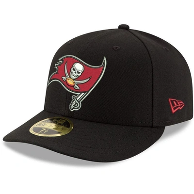 New Era Men's Black Tampa Bay Buccaneers Omaha Low Profile 59fifty Fitted Team Hat