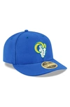 NEW ERA NEW ERA ROYAL LOS ANGELES RAMS OMAHA LOW PROFILE 59FIFTY FITTED TEAM HAT,70581914