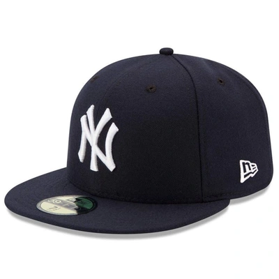 NEW ERA NEW ERA NAVY NEW YORK YANKEES GAME AUTHENTIC COLLECTION ON-FIELD 59FIFTY FITTED HAT,70331909