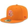 NEW ERA NEW ERA ORANGE TAMPA BAY BUCCANEERS OMAHA THROWBACK 59FIFTY FITTED HAT,70406787