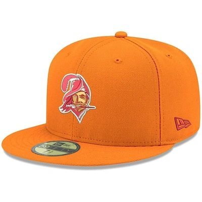 NEW ERA NEW ERA ORANGE TAMPA BAY BUCCANEERS OMAHA THROWBACK 59FIFTY FITTED HAT,70406787